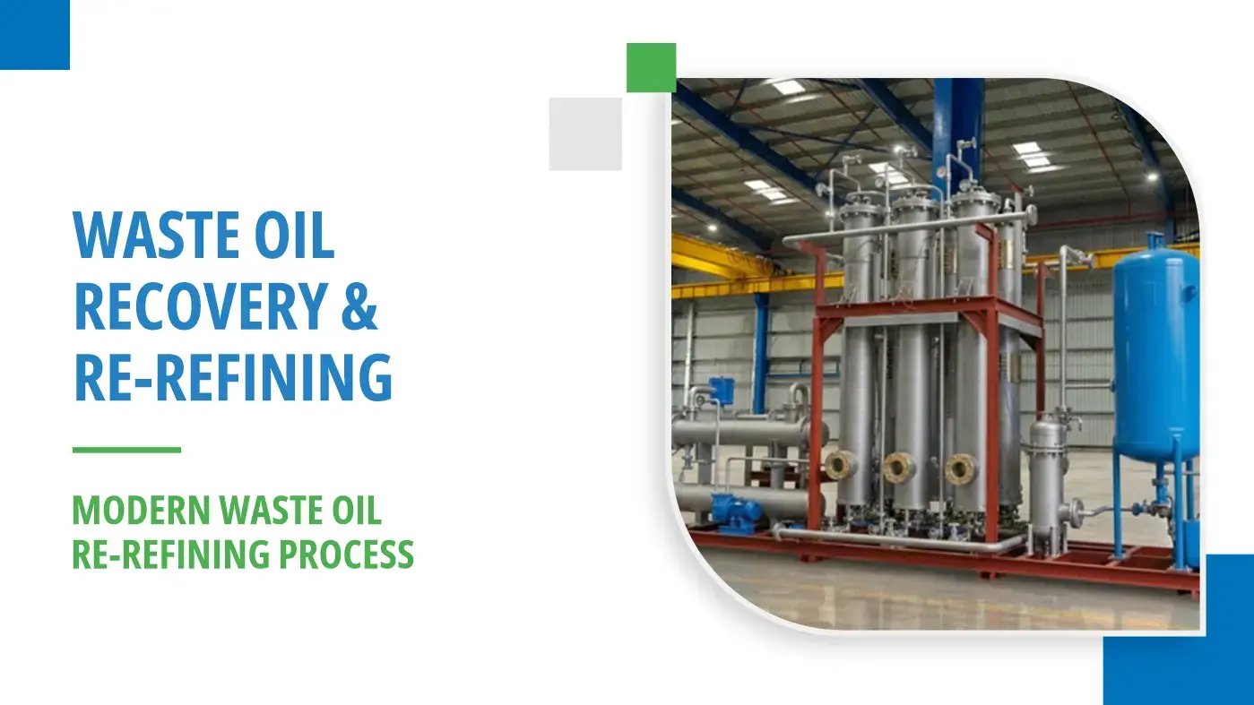 Waste oil recovery system and re-refining process